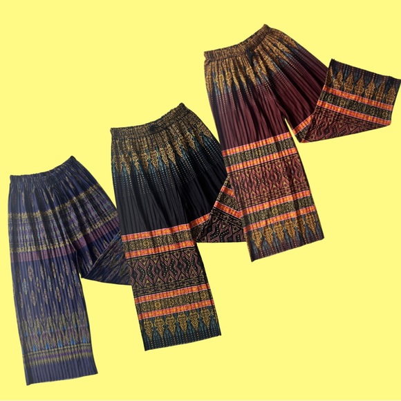 Tribal pattern wide leg culottes pants - Picture 4 of 4